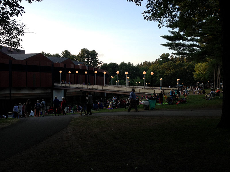 spac lawn at night time
