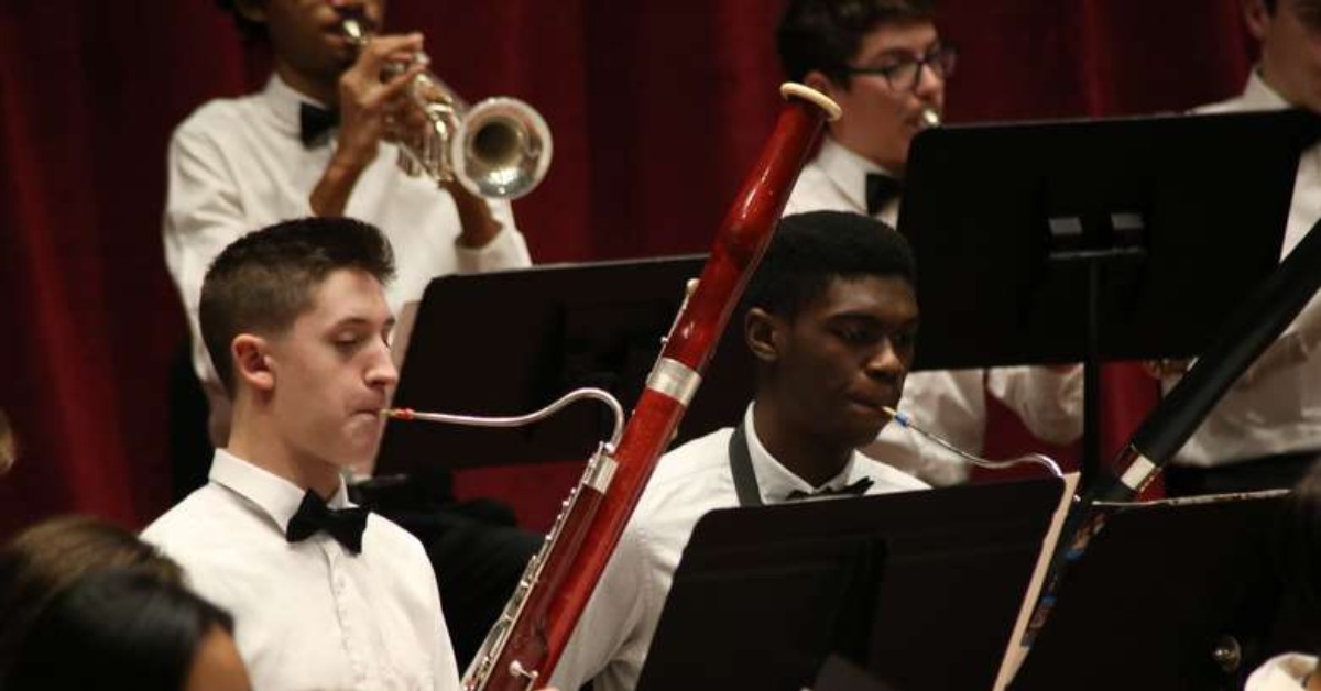 orchestra playing at the Massry Center