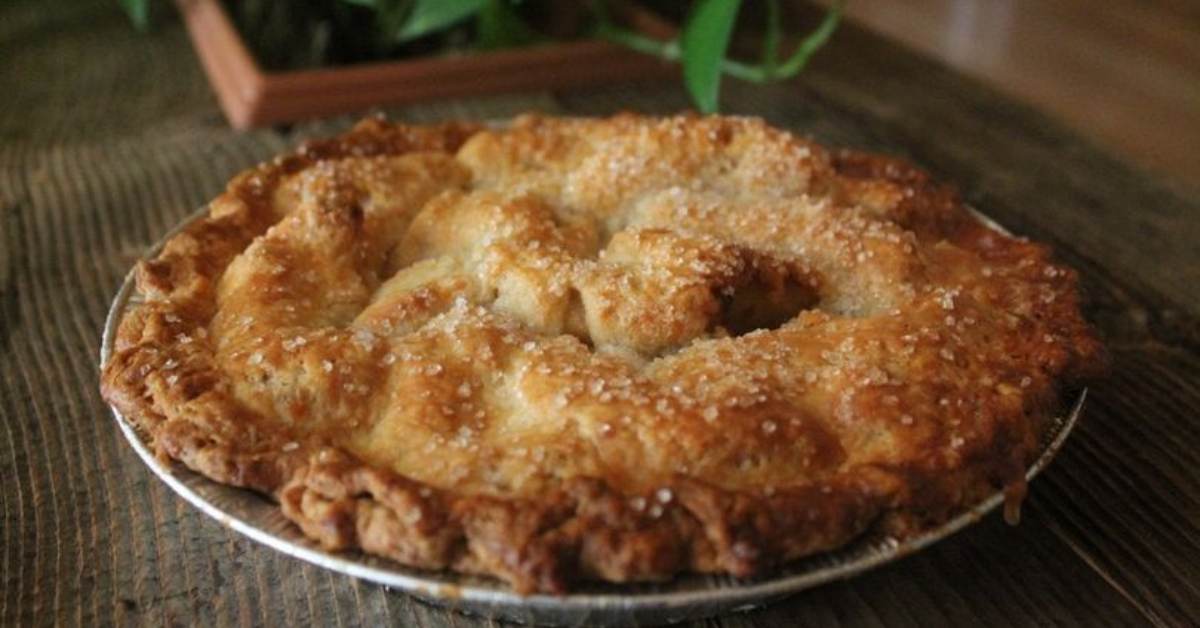 apple pie on a table