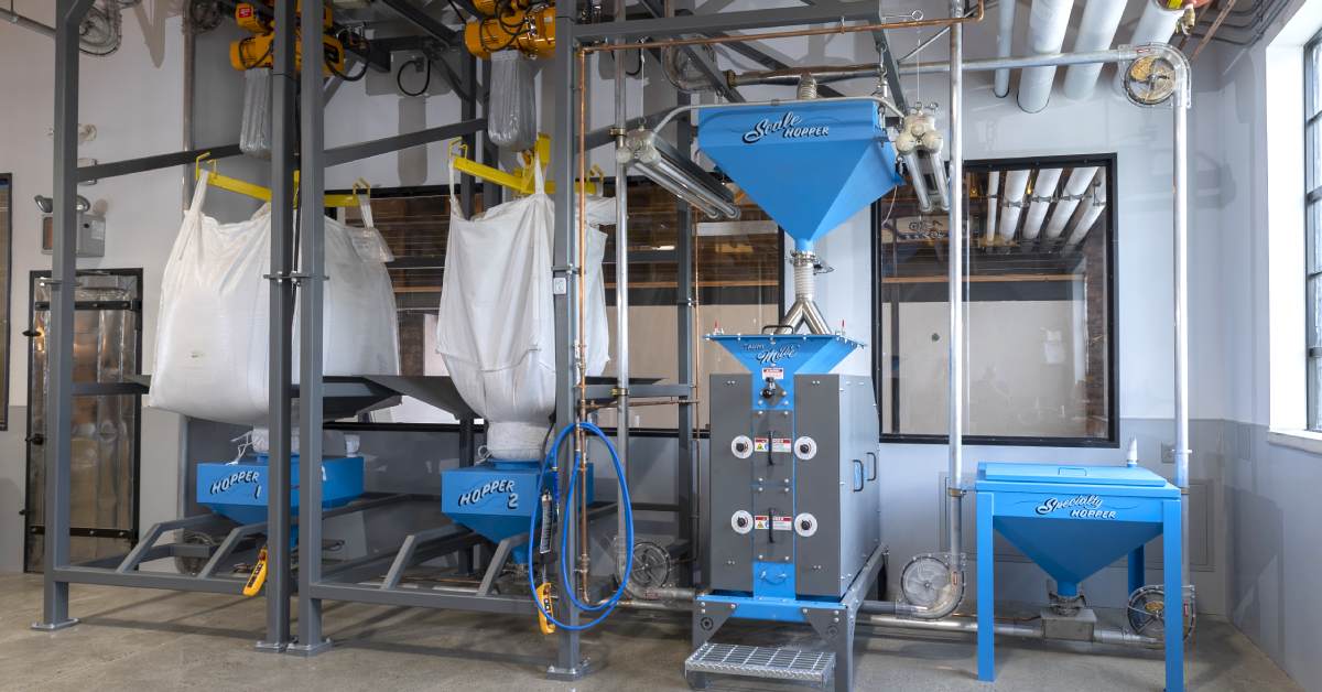 equipment used for mixing grains in a distillery