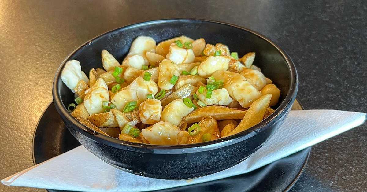 a bowl of poutine