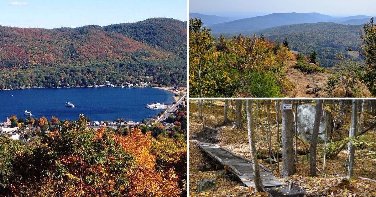 collage of fall foliage hikes