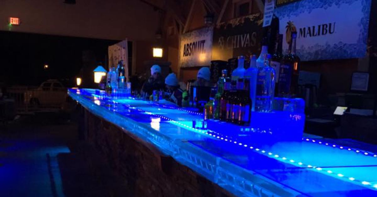 a long ice bar