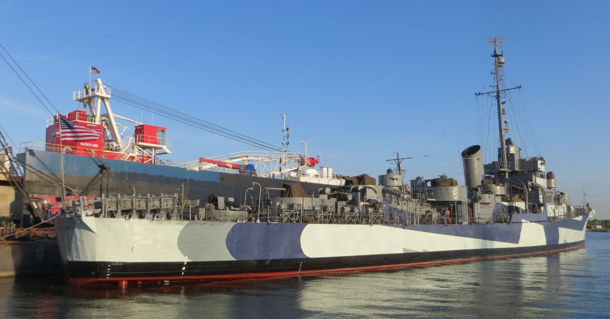 uss slater boat in the water