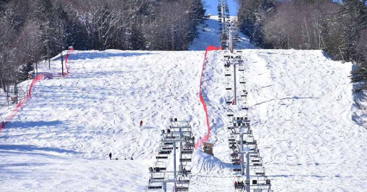 West Mountain ski resort chair lifts and skiing trails