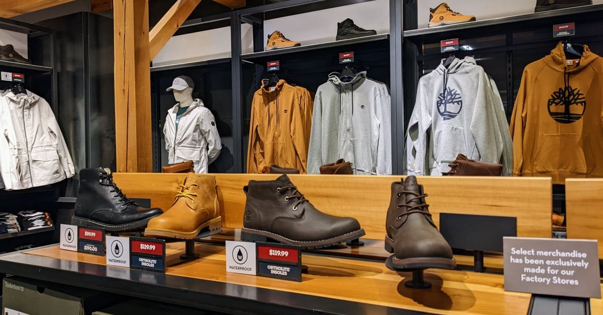 men's clothing store with boots