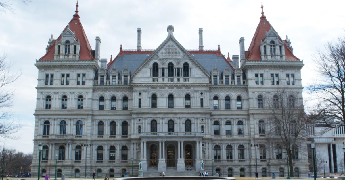 outside of the NYS Capitol building