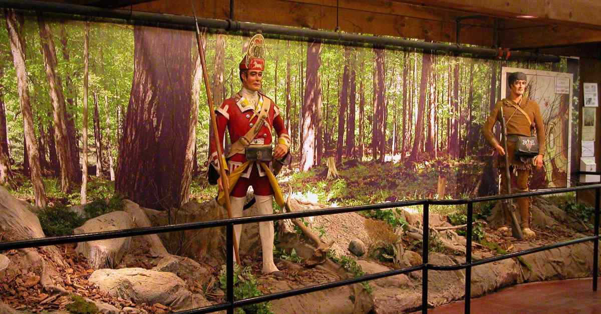 museum exhibit of french indian war