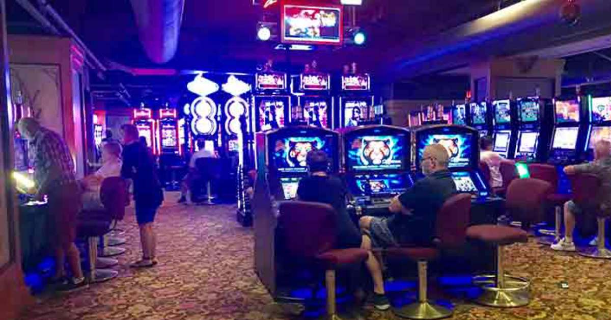 people inside a casino space