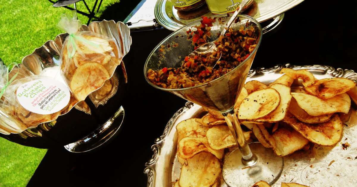 chips and salsa on a platter