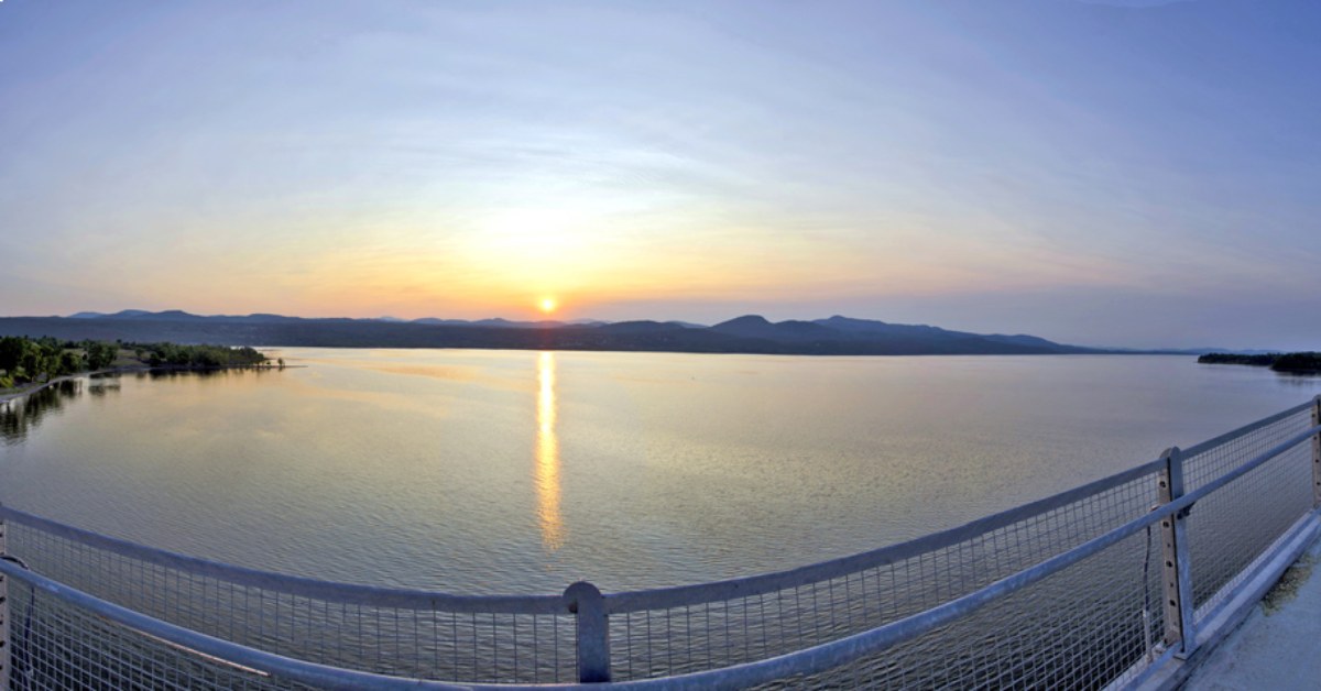 Lake Champlain as seen from the Crown Point Bridge