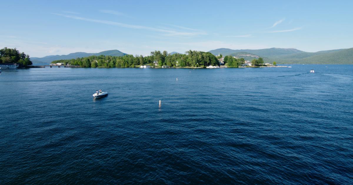 Islands on Lake George as seen from Bolton Landing