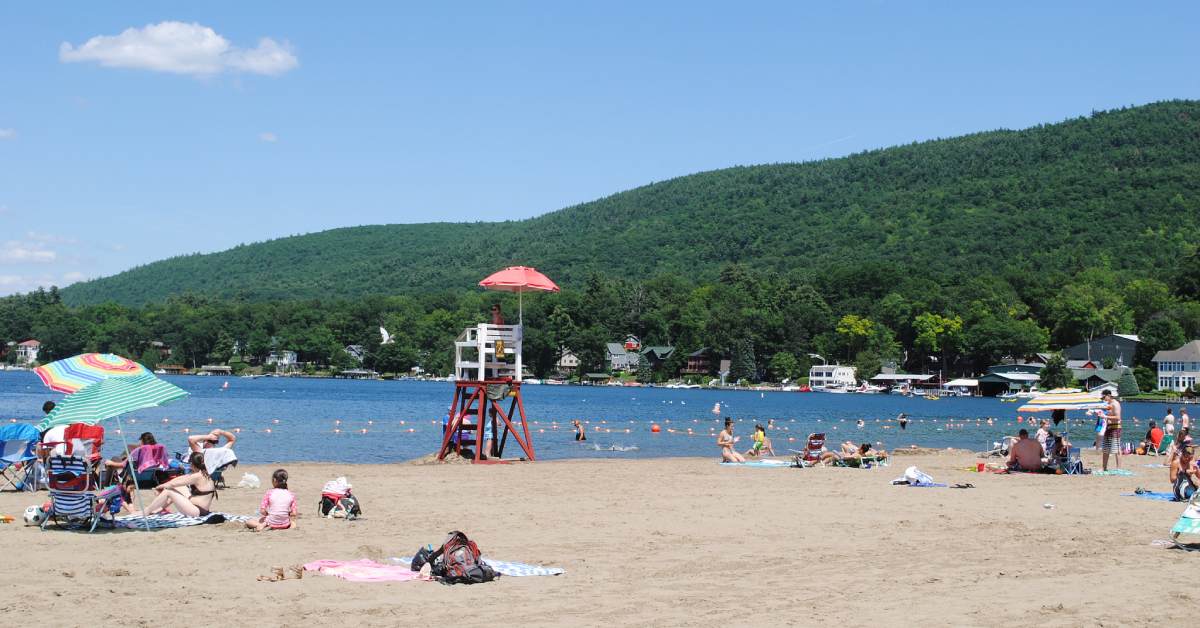 million dollar beach with people on it