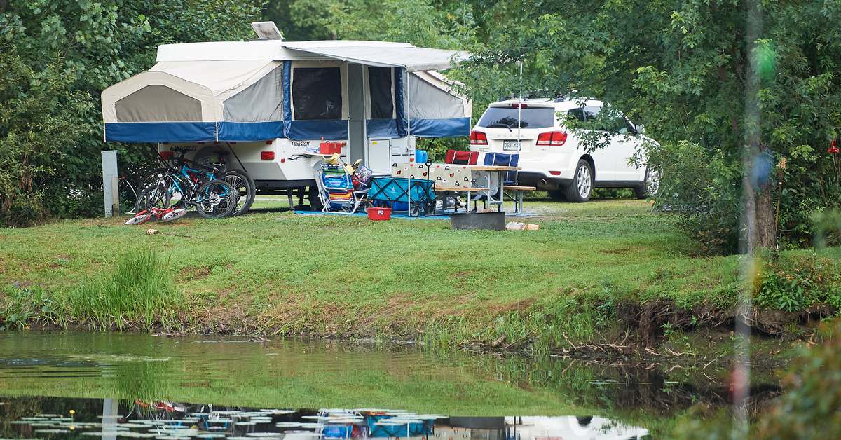 campsite by water