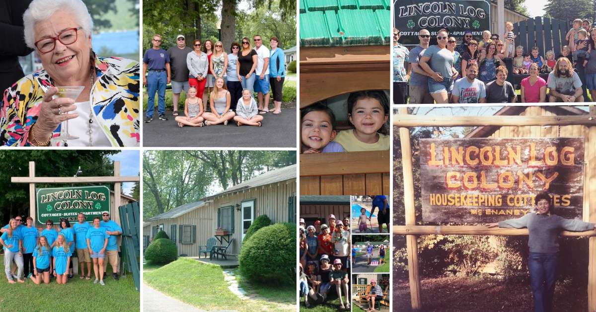 collage of lincoln log colony guests over the years