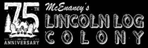 lincoln log colony's 75th anniversary logo