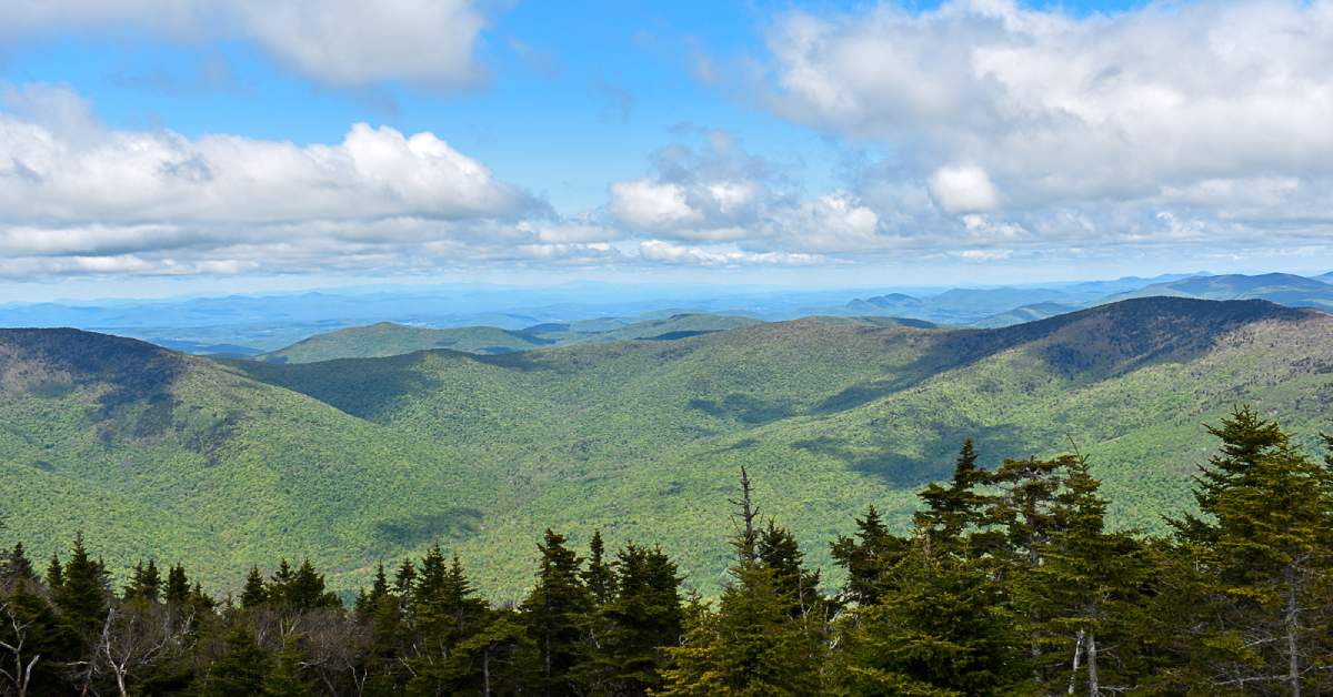 view of the mountains from the top of mount equinox