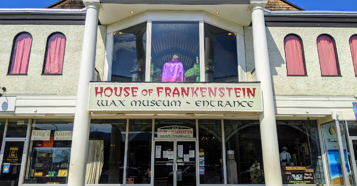 the front of the house of frankenstein building 