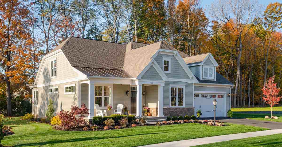 a single family home with a garage