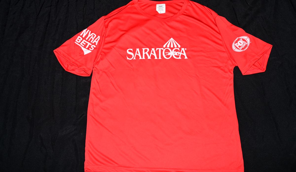 a Saratoga themed shirt