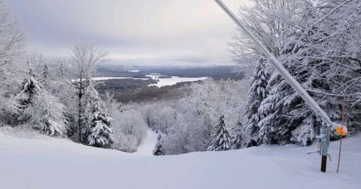 top of a snowy mountain