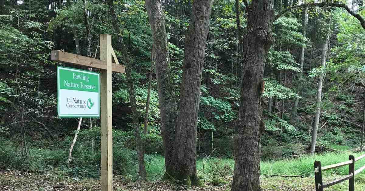 trailhead sign for the Pawling Nature Reserve