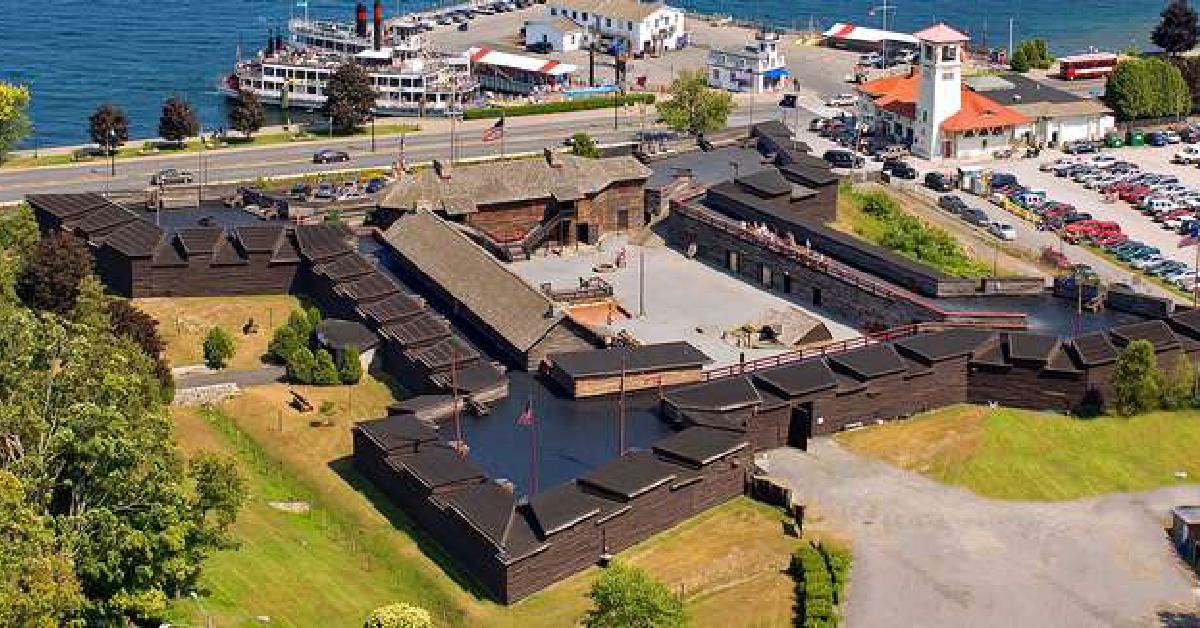 Fort William Henry Museum aerial shot