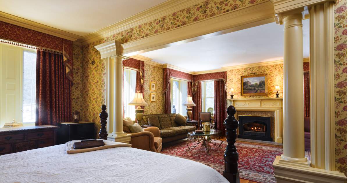 interior of a grand hotel room