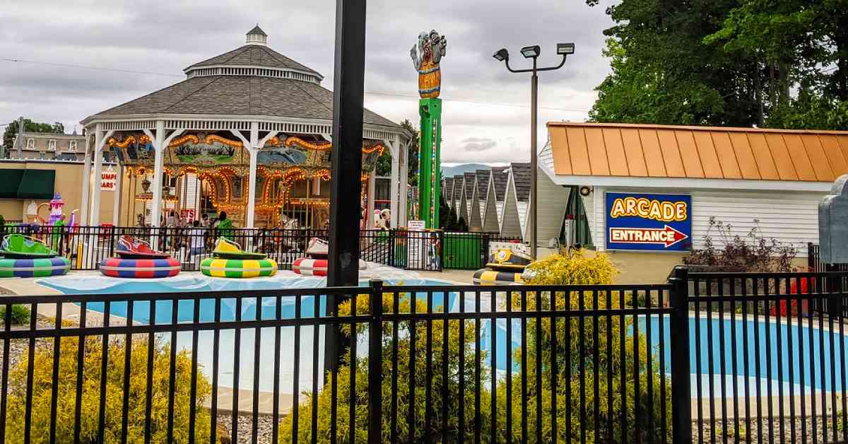 carousel and bumper boats area