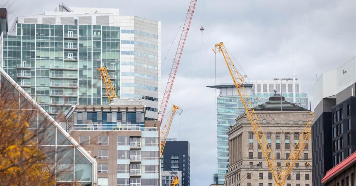 buildings being built in a city