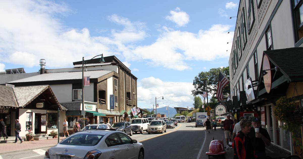 main strip of lake placid