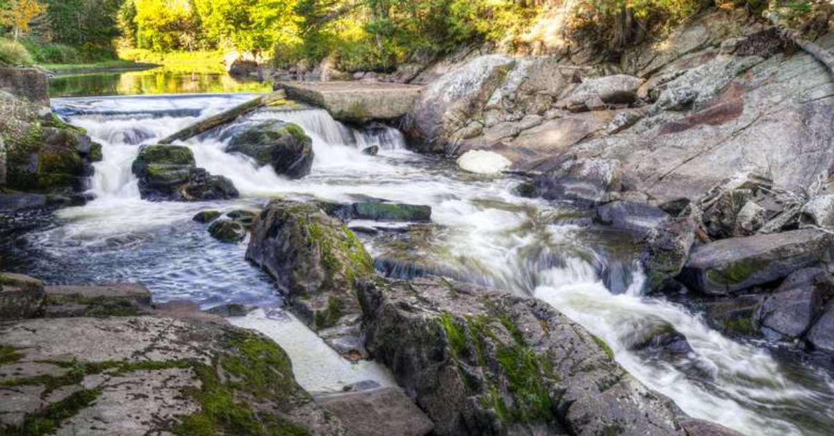 Quarry Pool falls in lake Placid NY