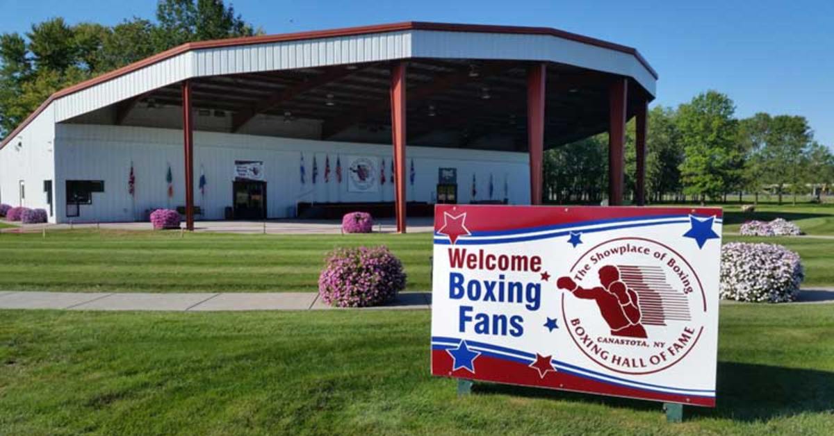 exterior of boxing hall of fame building