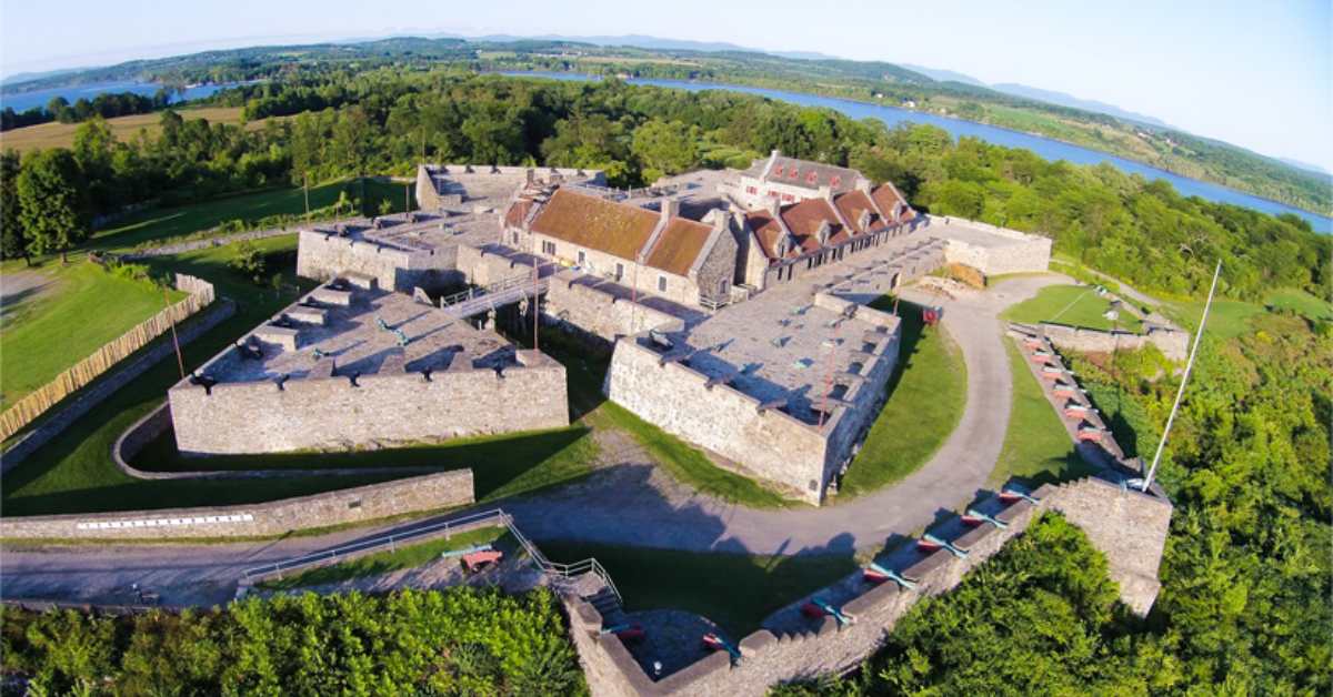 aerial view of fort ticonderoga