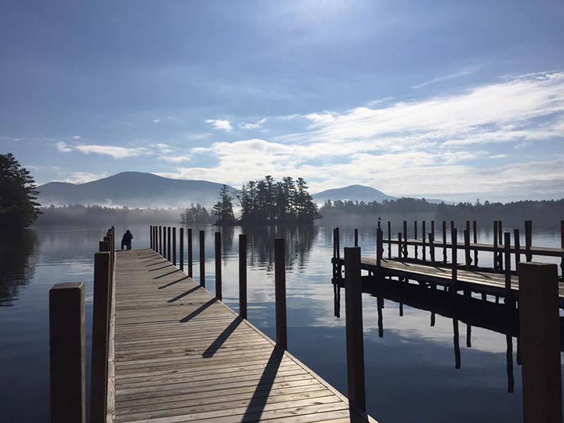 View of Lake George from the docks at Algonquin Restaurant