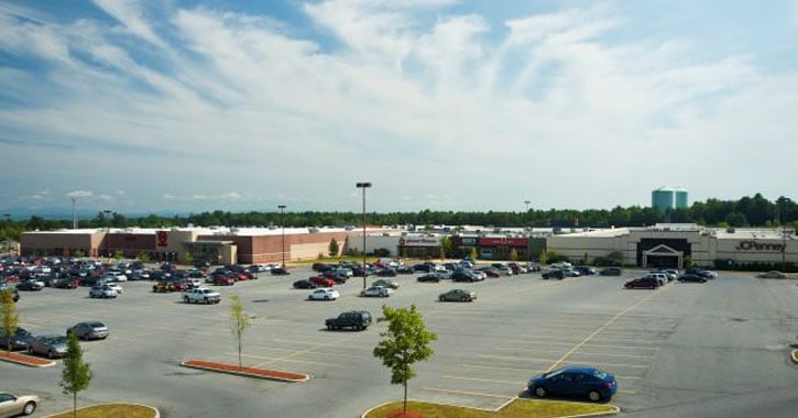 parking lot and exterior of aviation mall