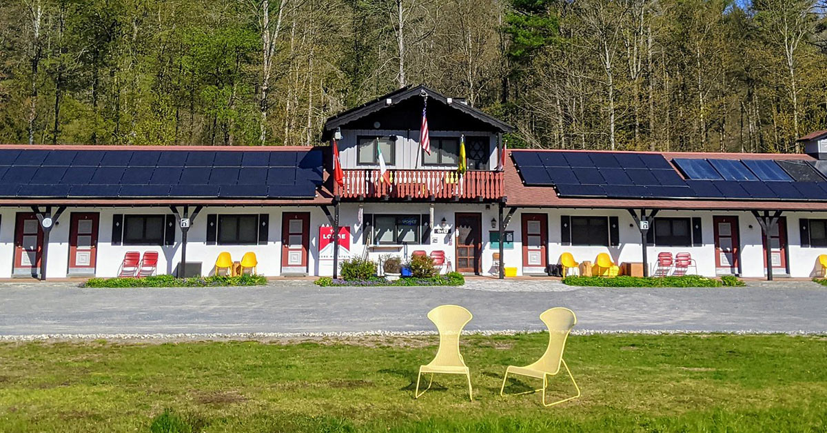 exterior of the lodge at gore mountain