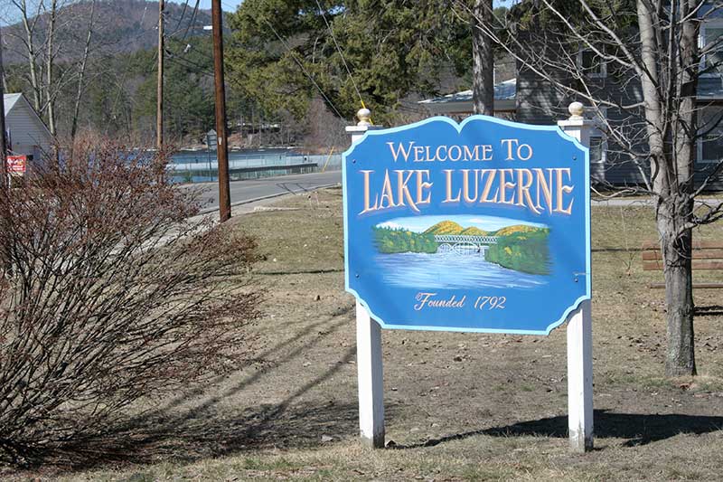 Welcome to Lake Luzerne Sign