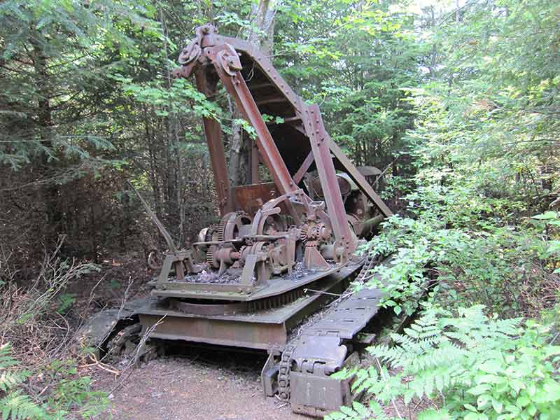 Abandoned logging equipment near High Falls in Fine, NY