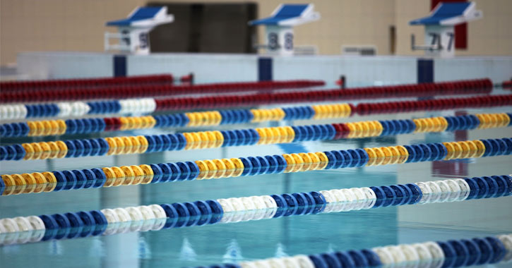 lane lines in a swimming pool