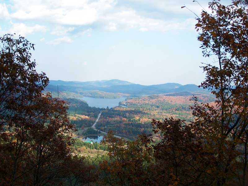 Paradox Lake as seen from a hiking path in Severance NY