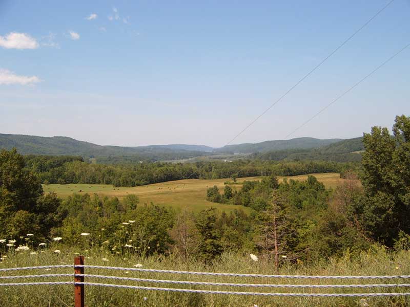 Overlooking hills and forest in Whitehall NY