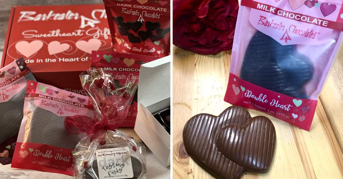 sweetheart box and double chocolate hearts