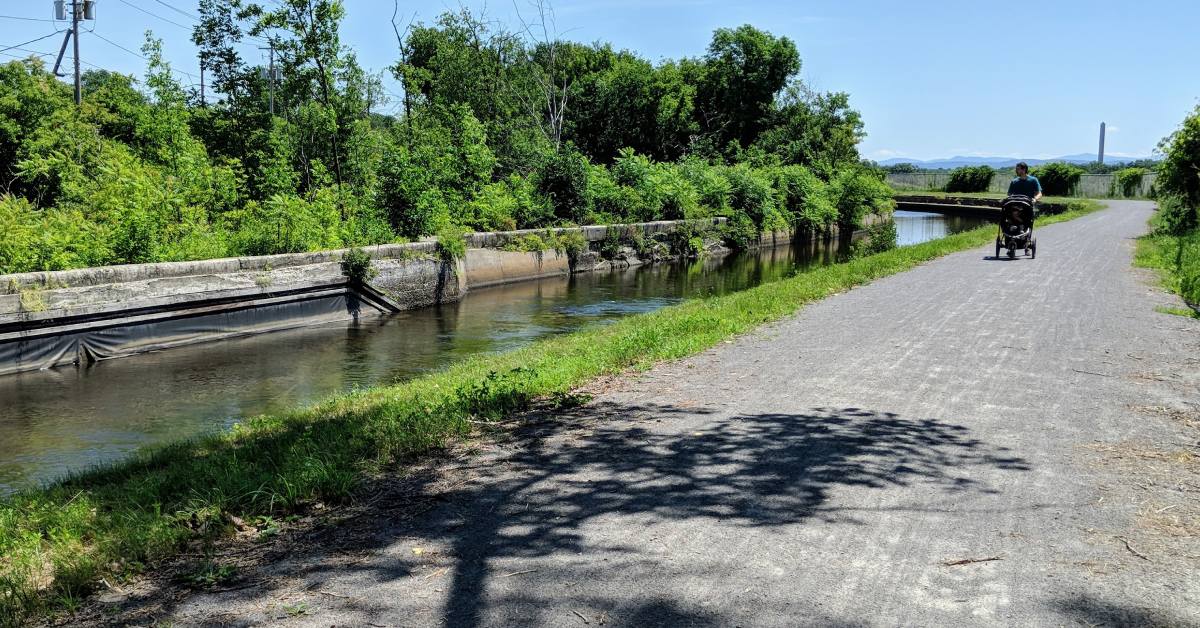 feeder canal trail in hudson falls