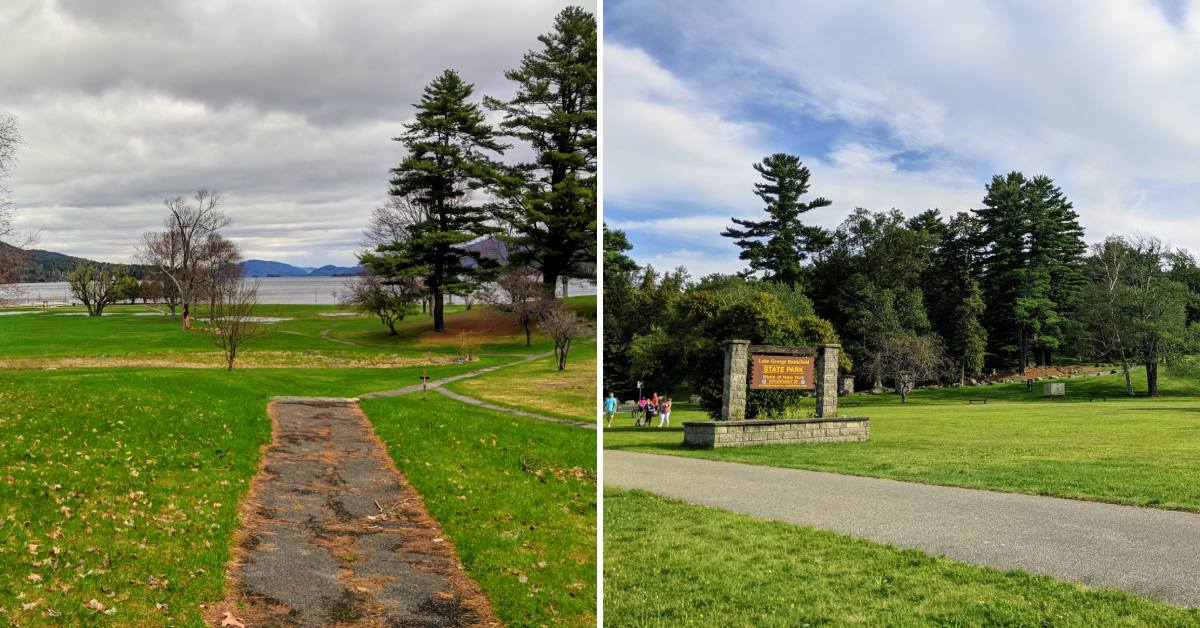 paths in lake george battlefield state park