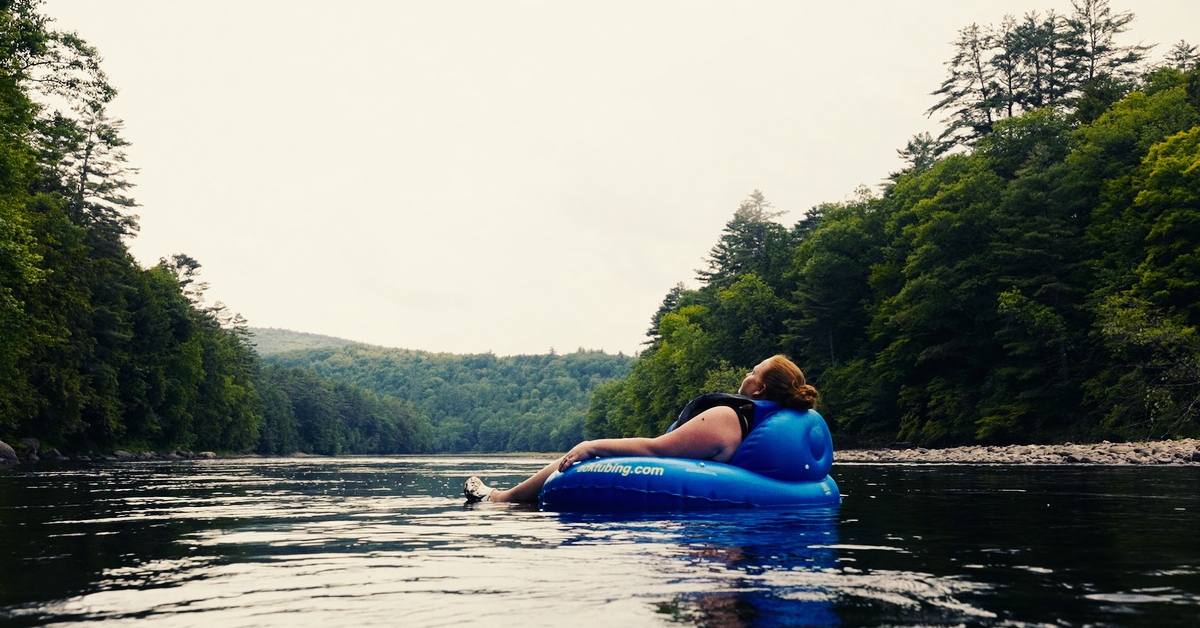 woman tubing