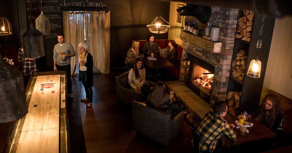 people inside a restaurant lounge area