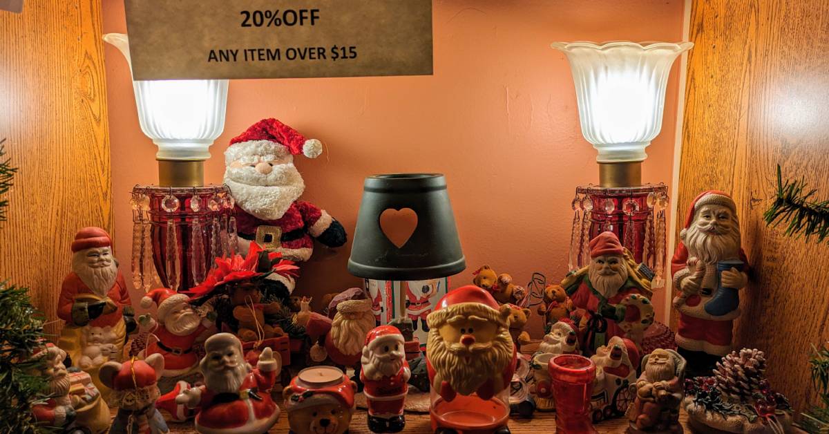 santa items for sale at glenwood manor antiques