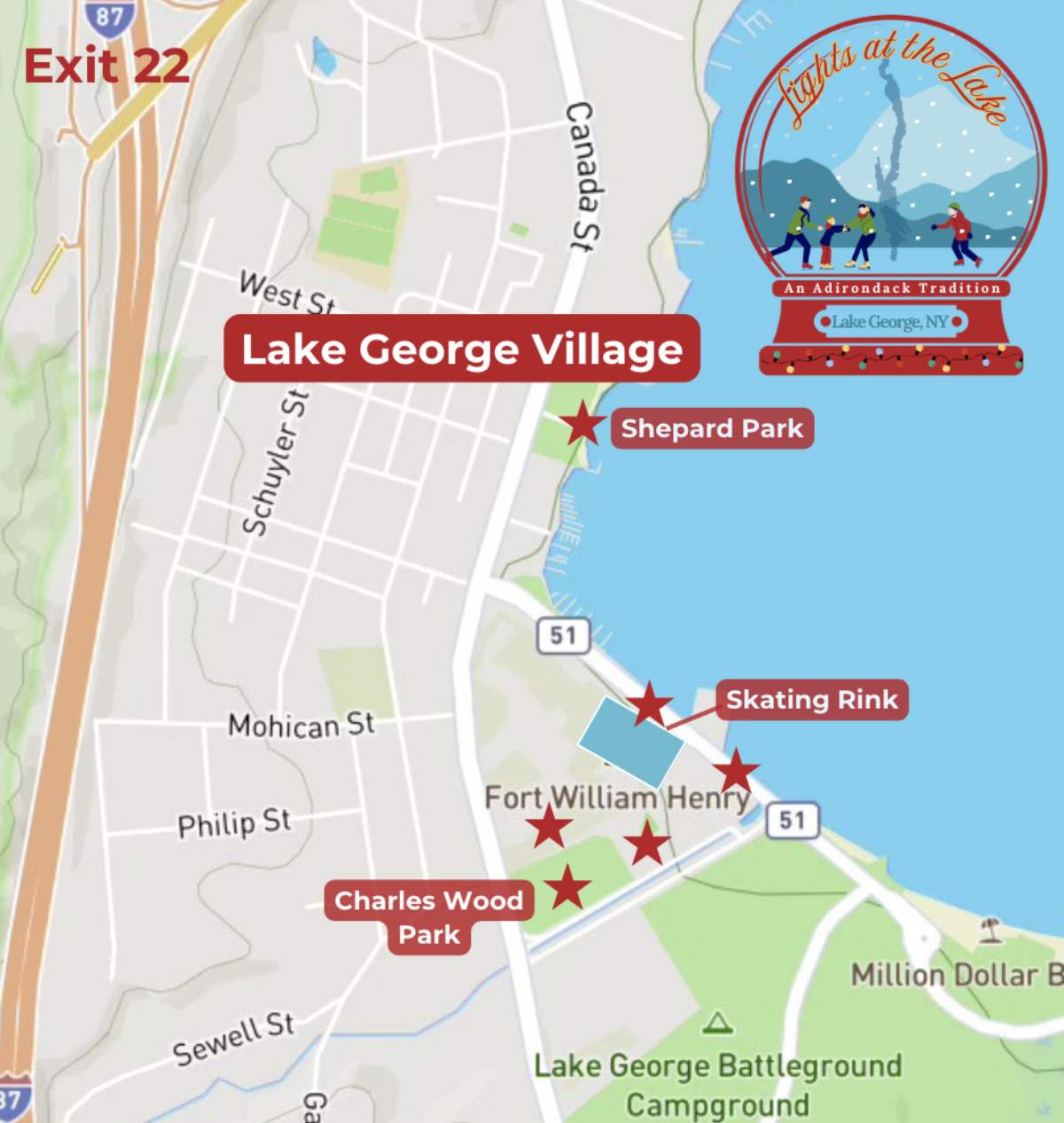 Lake George Map