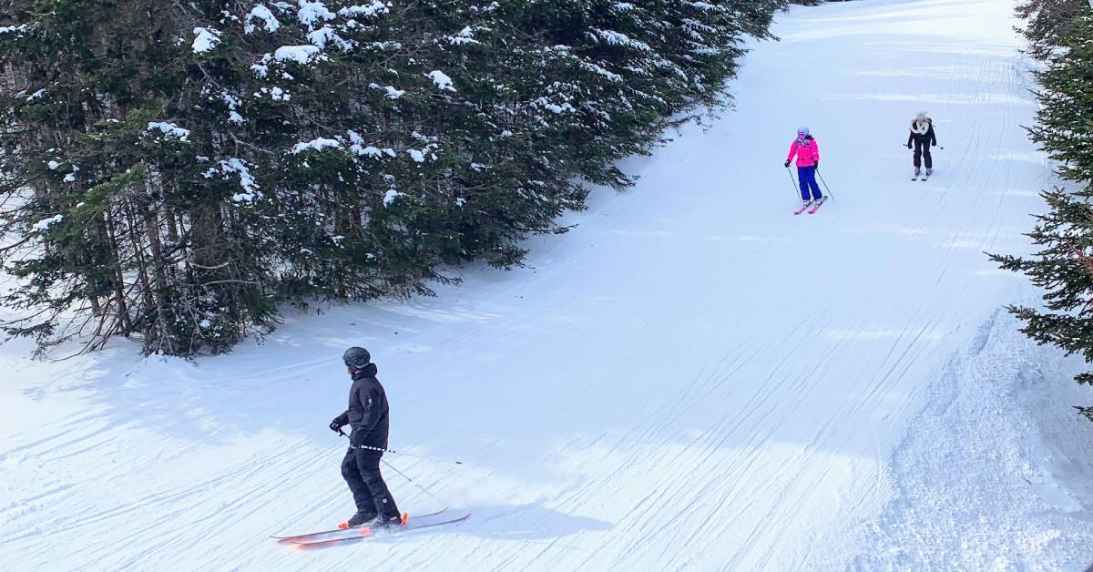 people skiing